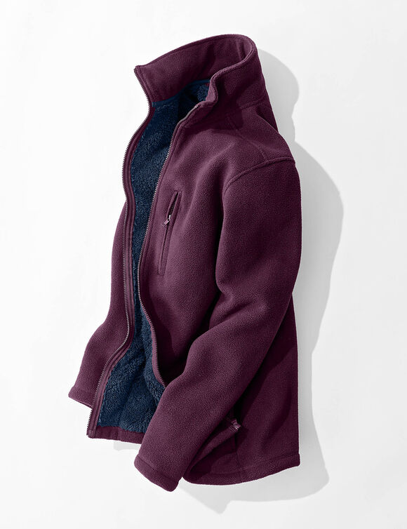 Blouson polaire sp&eacute;cial grand froid (prune / marine)