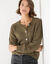 Cardigan met 'juweel' knopen (bronskleur)