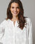Effen blouse met 3D-borduursels (wit)
