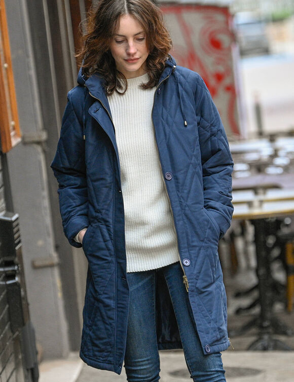 Parka matelassée microfibre (marine)