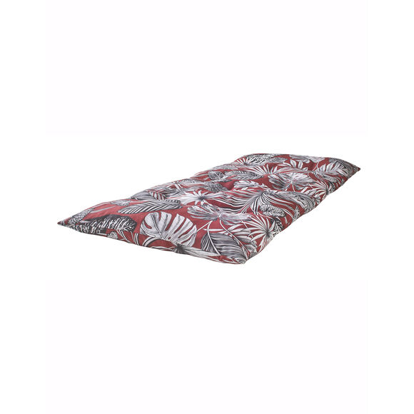 Lang decoratief kussen in katoen, tropical print (terracotta)