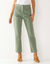 Steungevende 7/8-broek, hoge taille (grijsgroen)