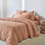 Linge de lit uni - coton lav&eacute; 57 fils/cm&sup2; (praline)
