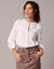 Katoenen blouse met gebloemde borduurwerk (wit)