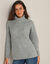 Pull col boule, maille anglaise (gris chiné)
