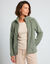 Veste zipp&eacute;e col montant, manches longues, maille polaire (vert tilleul)