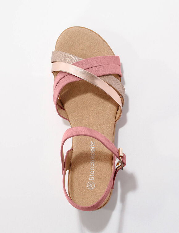 Sandales multibrides  (beige / rose)