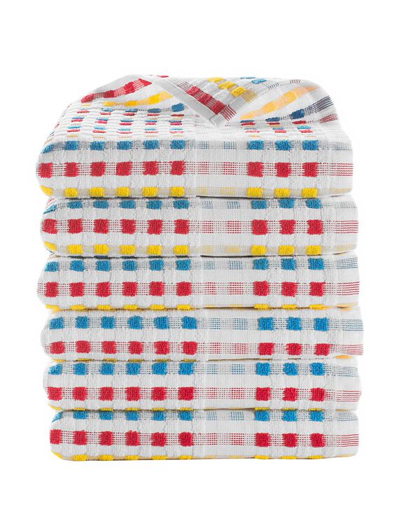 Handdoek in badstof met lichte fond - Sets (veelkleurig)