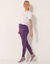 Effen sportlegging met hoge taille (paars)