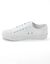Sneakers in canvas, met veters (wit)