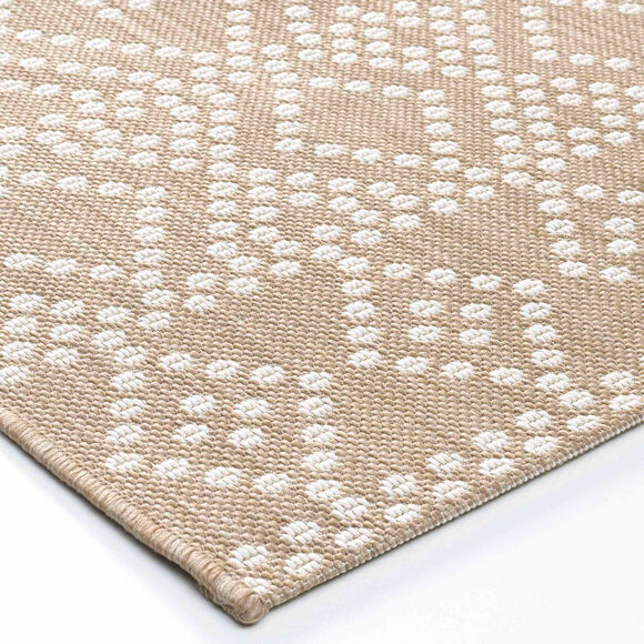 Tapis rectangulaire motifs graphiques (naturel)