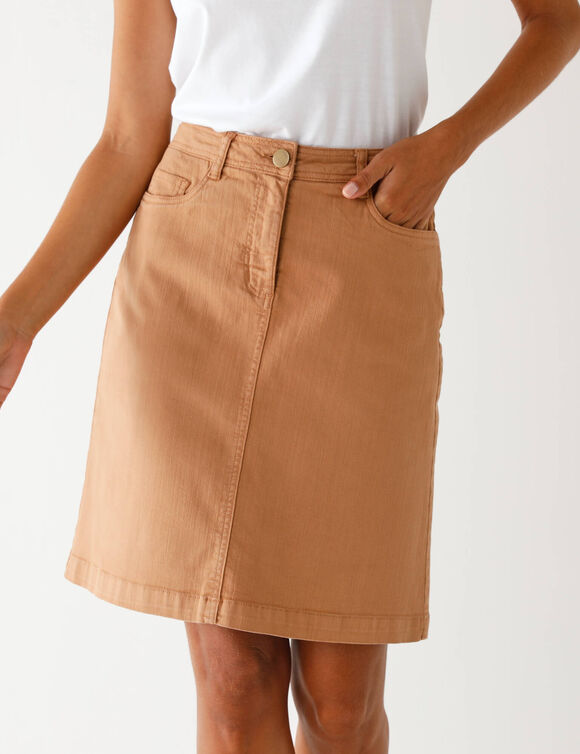 Jupe &eacute;vas&eacute;e gainante, renfort int&eacute;rieur (noisette)