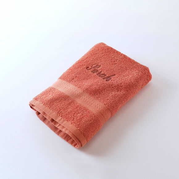 Collection serviettes de bain personnalis&eacute;es - confort moelleux 420 g/m&sup2; (tomette)