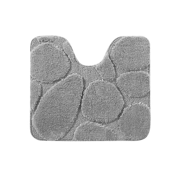 Tapis de bain motif galets (gris)