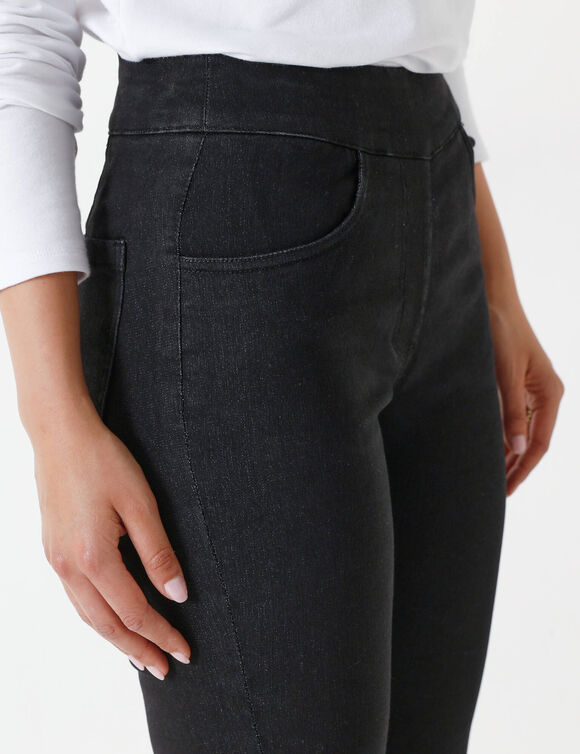 Jegging droit denim ultra stretch (black)
