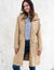 Lichte, waterafstotende parka met ritssluiting (beige)