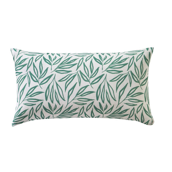 Housse de coussin imprimée feuilles Madère - lot de 2 (vert)