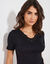 T-shirt manches courtes dentelle (noir)