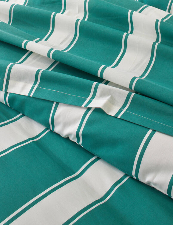 Linge de lit Transat en coton imprim&eacute;  (vert)