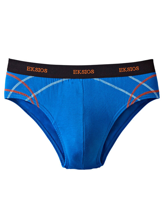Gesloten slip met hoge taille - set van 6 (blauw + marine)