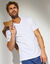 T-shirt met V-hals en korte mouwen (wit)