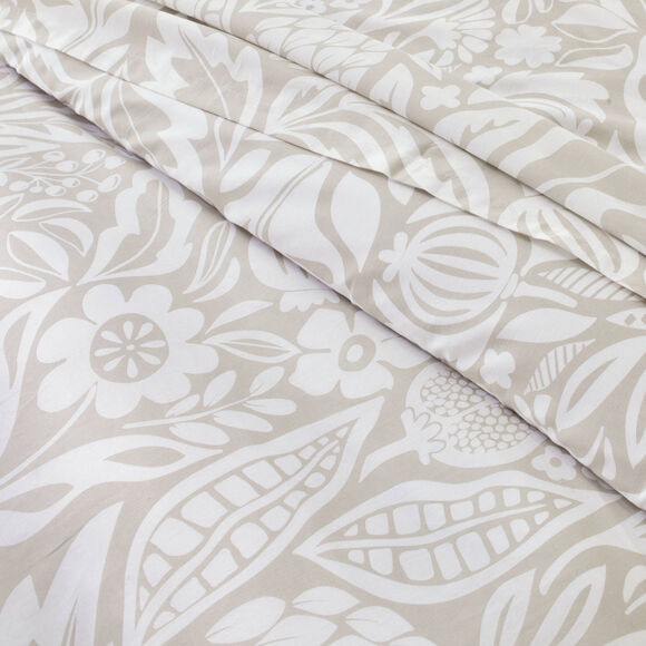 Bedlinnen Montego, in bedrukt katoen (beige)