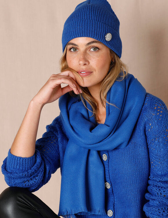 Warme sjaal (blauw)