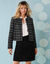 Veste tweed spécial Petites manches longues à carreaux (zwart)