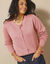 Vest met fantasieknopen, zachte touch (chiné roze)