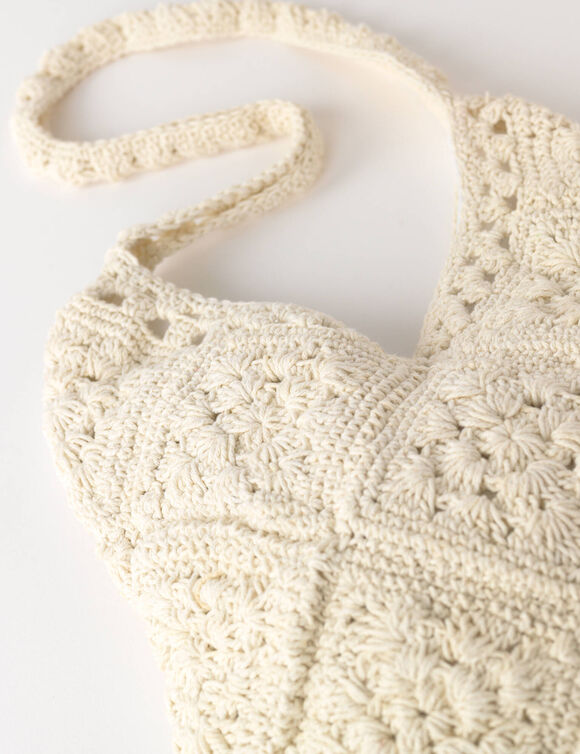Sac crocheté en coton (naturel)