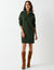Robe pull col camionneur, maille côtelée en laine mélangée (vert olive)