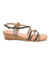 Leren sandalen met sleehak, Haro (zwart)