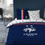 Parure de lit imprim&eacute;e FFF - coton (bleu)