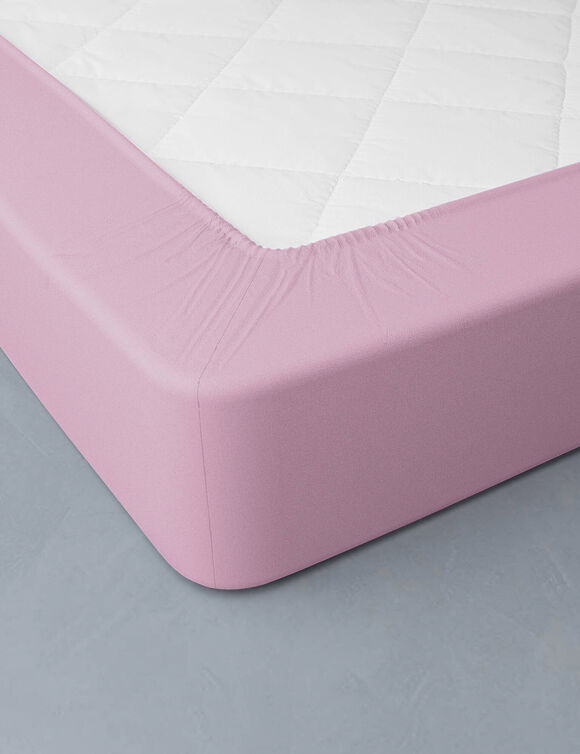 Effen hoeslaken in jersey, hoekdiepte 40 cm (lavendel)