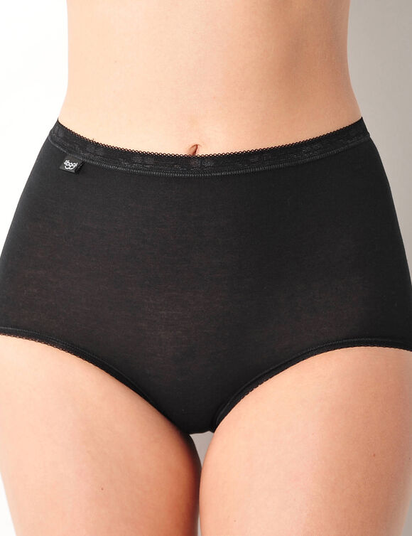 Basic maxi-slipjes - set van 3 (zwart)