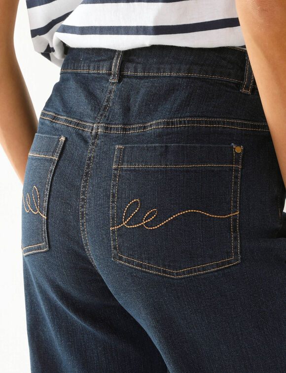 Stretchjeans met ruim model, grote lengte (dark blue)