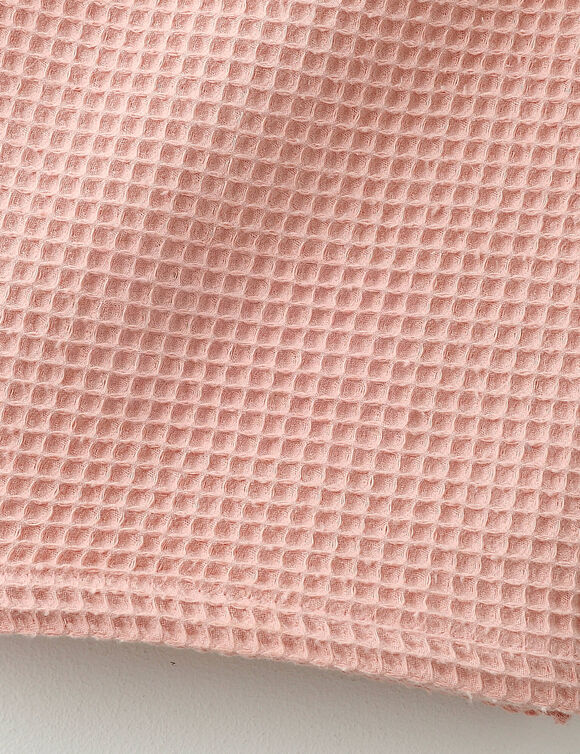 Serviette de bain nid d'abeille 320 g/m2 (rose poudré)