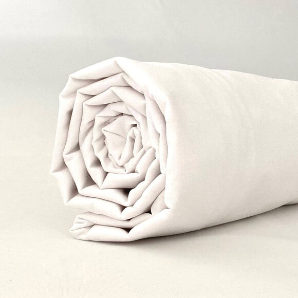 Drap-housse irrétrécissable uni coton  (blanc)