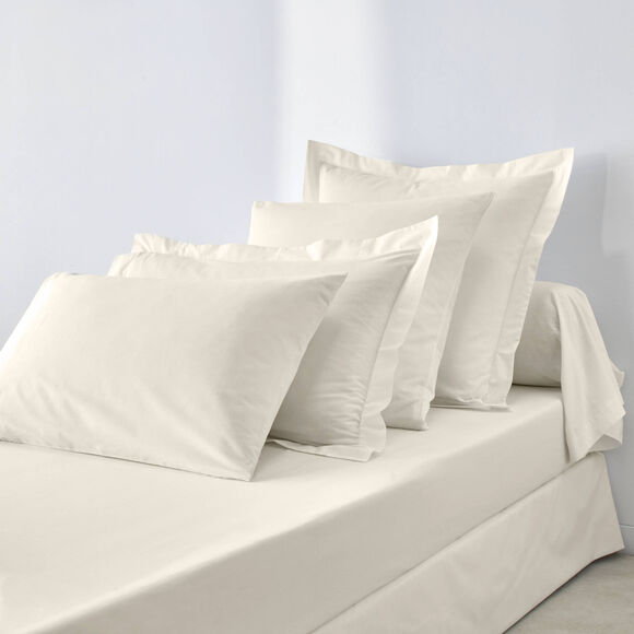 Linge de lit uni coton (écru)