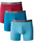 Boxer uni mi-long - lot de 3 (bleu + bordeaux)