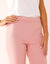 Modellerende broek met 'platte buik' effect en elastische taille (rozenhout)