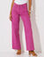 Gekleurde broek met ruim model en 5 zakken (violine)