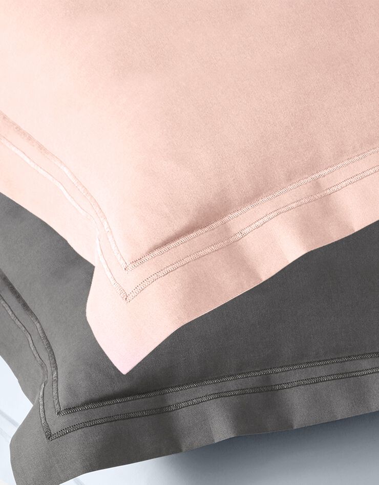 Linge de lit uni percale (rose poudré)