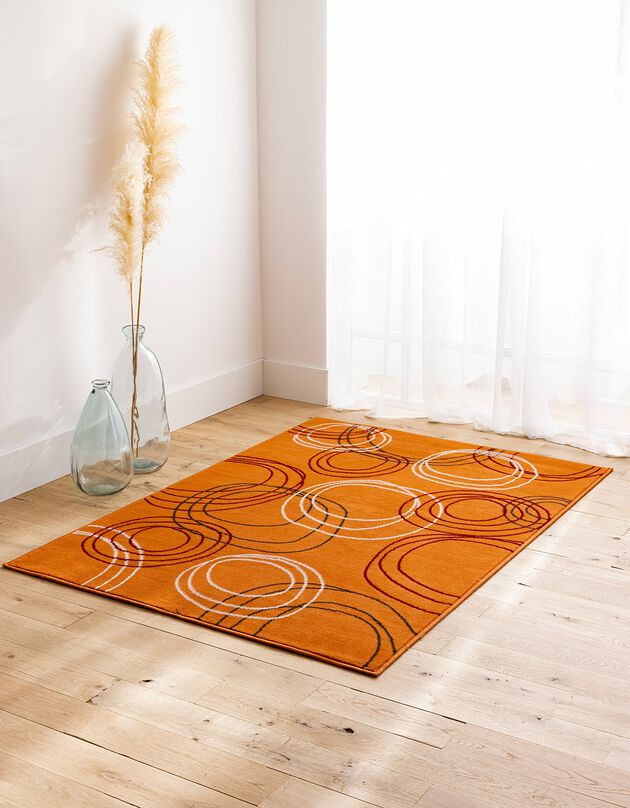 Tapis motifs cercles (orange)