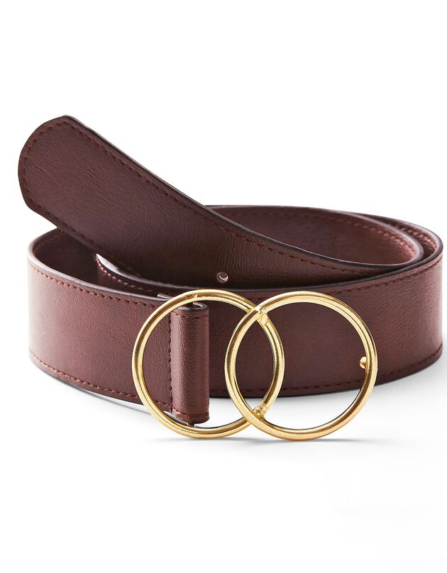 Riem met dubbele gesp (chocolade)