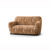 Housse bi-extensible microfibre imprim&eacute; vagues pour fauteuil et canap&eacute; (chocolat)