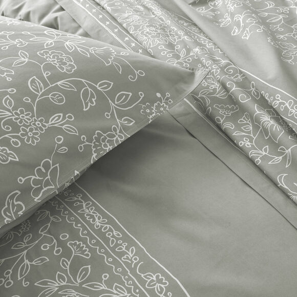 Linge de lit Jade - coton 57 fils/cm&sup2; (kaki clair)