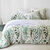 Linge de lit Alice en coton imprimé (wit / groen)