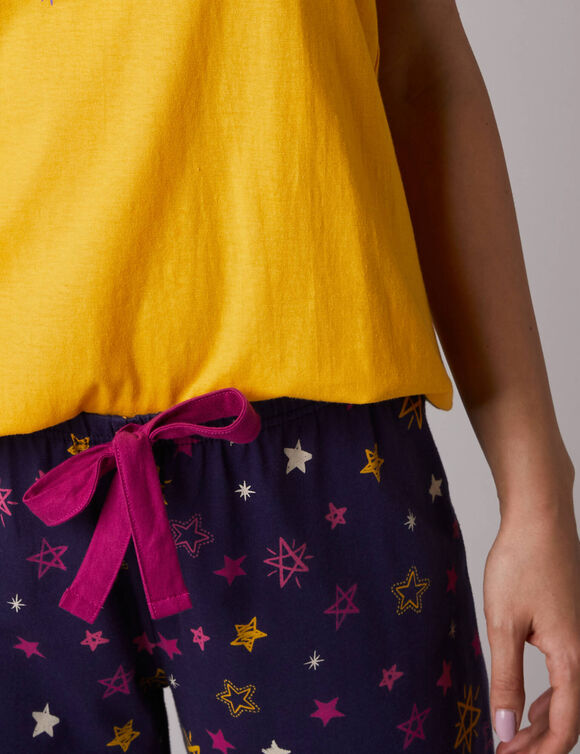 Pantacourt de pyjama imprim&eacute; &eacute;toiles Estrella - coton (marine)