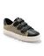 Tennis scratchées bi-matière - motifs carreaux (noir)